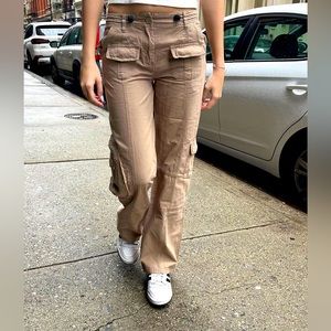 John Galt Light Brown Kim Cargo Pants